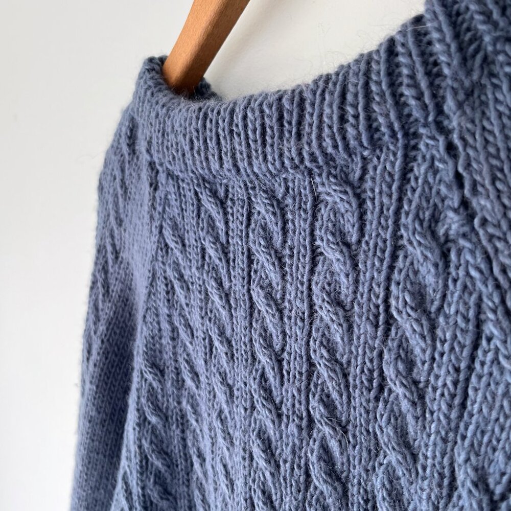 Handknit Wool Fisherman Sweater - Picture 6 of 6